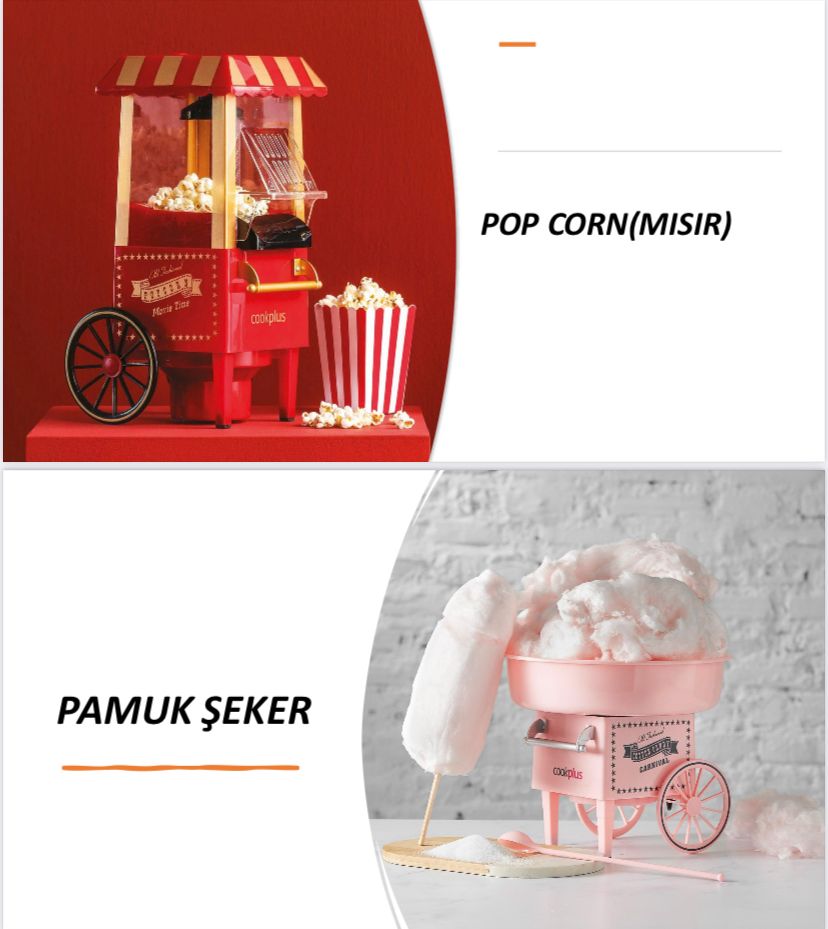 popcorn pamuk şeker